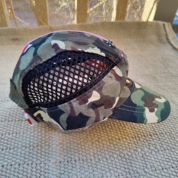 Kids Army Camo American Flag Weiner Dog Dachshund Hat with Zip Pocket on Top! - Picture 3 of 6